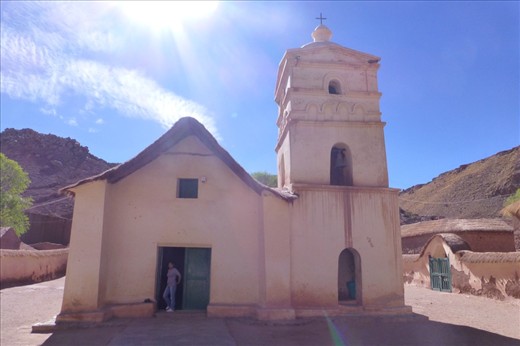 Susques church - partly build with cactus wood.