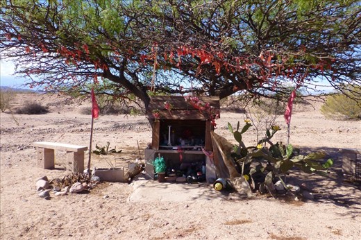 There is a story to this.:
http://en.wikipedia.org/wiki/Gauchito_Gil