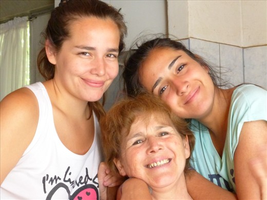 Gloria and two of her girls Loretta and Valentina.