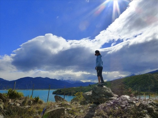 Stephanie rode with us for a while..