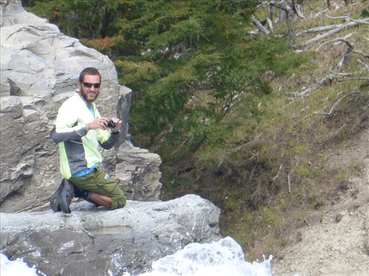 frenchi friend Fred checking out the waterfall ..
