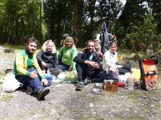 group lunch when the sun peeked out!