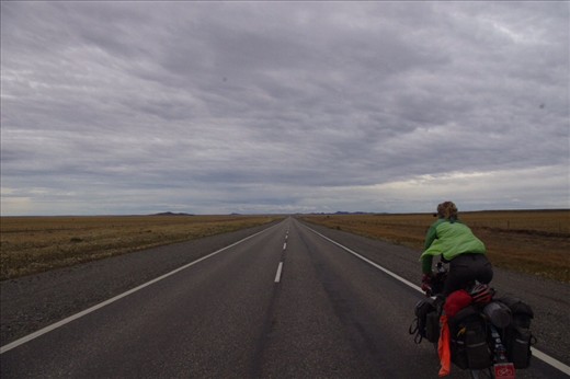 Riding across the continent.