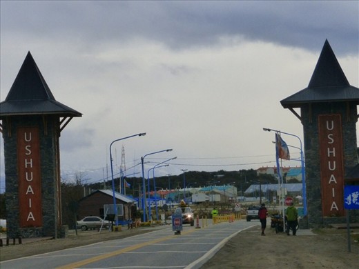 Entrance to Ushuaia, Tierra del Fuego, Southern Tip of South America, End of the world.
