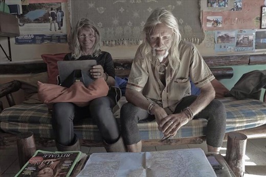 Relaxing in the hostel with James..photo by Edmund Carter.