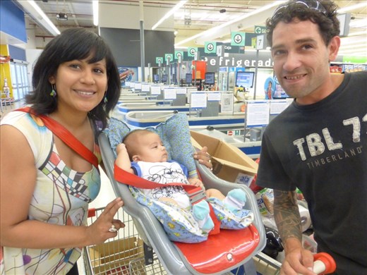 one of my supermarket  acquaintances ...just love to see both parents so involved with their baby. 
