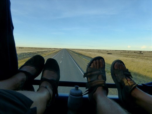 on the bus heading north to Buenos Aires.