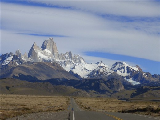 Leaving the mountains - looking back at Fitz Roy