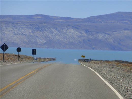 Mirage....riding into the lake.