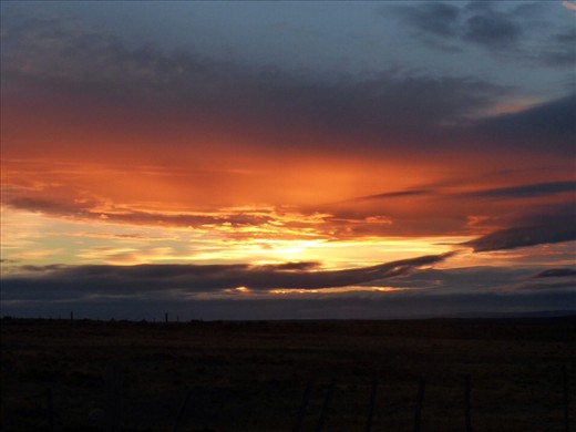 Sunset over the pampa