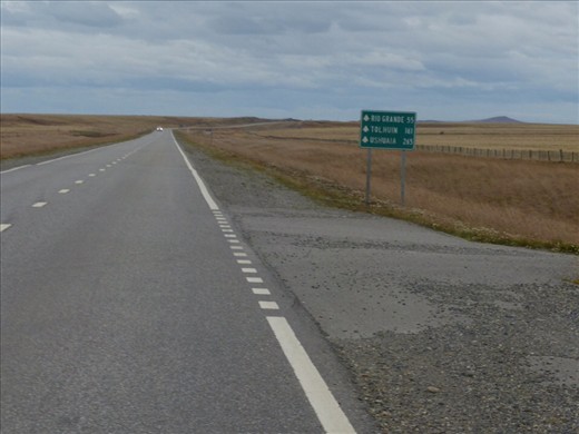 Always exciting to see I road sign for Ushuaia