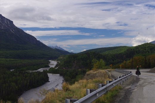 Leaving Anchorage - heading into the mountains.