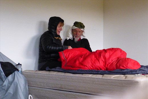 shelter after a strom. You don't see the steak on the plate right there in front of us we are just about to devour.