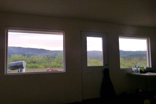 eating our steak while looking at the  view.