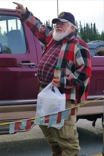 Santa just arrived from the North Pole, with lots of stories and gestures.