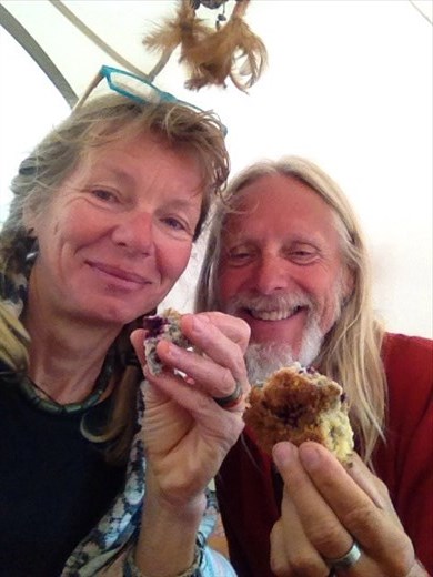 We scored free scones - the morning after...