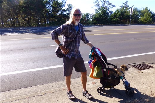 First time James ever pushed a stroller.