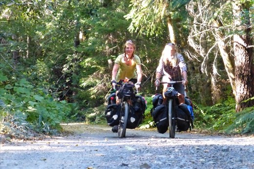 Happy on the dirt on King's Peak Rd
