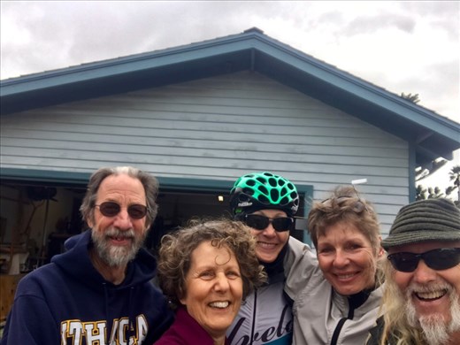 Warm shower hosts at Los Osos. Warm welcome and heart full good bye.