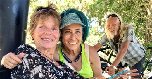 Taking a break on the Legacy Trail