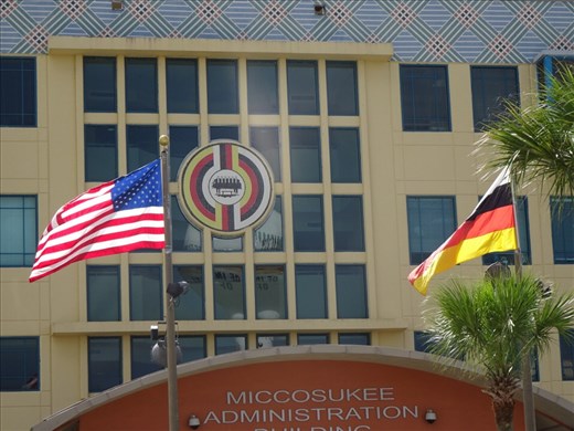 https://en.m.wikipedia.org/wiki/Miccosukee.
Not feeling very inspired by the design and the flag.