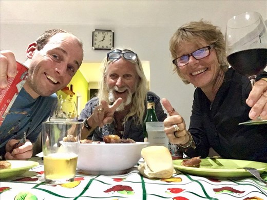 Our hero of the day - and night! Luciano took us in when we really started to suffer in the headwind.