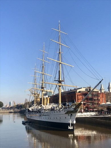Old boat museum in Buenos Aires Museo De La FRAGATA Presidente Sarmiento.