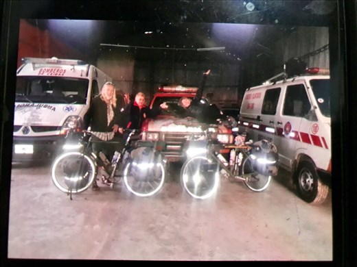 To get permission from el jefe (the boss) we had to pose for a picture at the firestation)