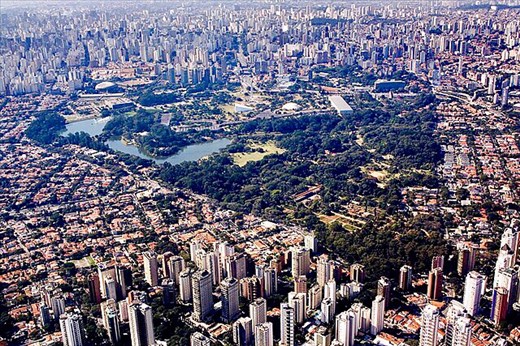 Aerial of Ibiraquera Park.