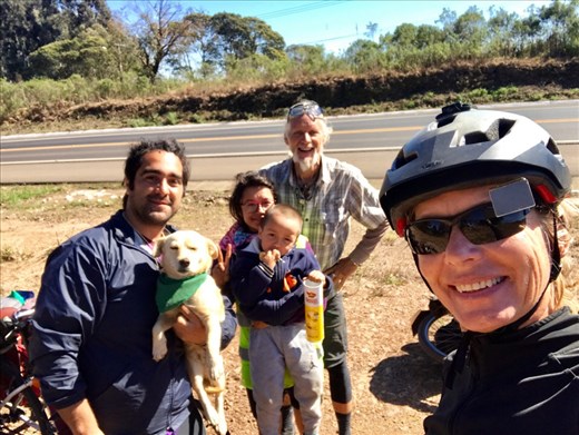 Met this fun touring family from Bogota, Columbia on the side of the road