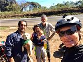 Met this fun touring family from Bogota, Columbia on the side of the road: by margitpirsch, Views[375]