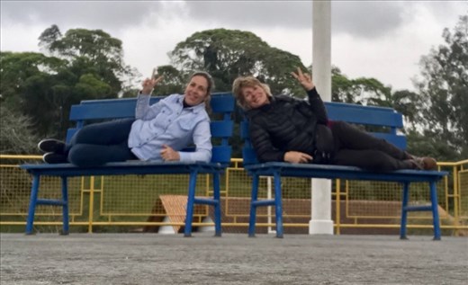 My tour guide for the day - Kerly and I on top of the hill