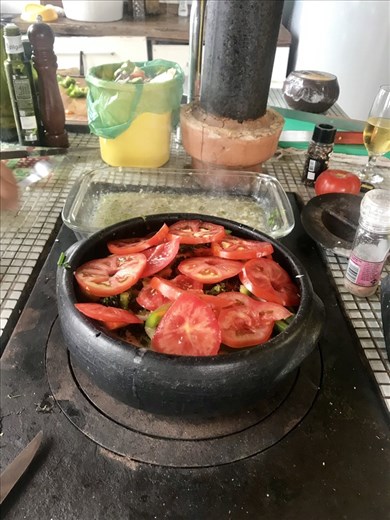 More moqueca on this cool/hot oven in Renato's house!