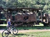 Our host Arnaldo in front of the locomotive his father has served.: by margitpirsch, Views[175]