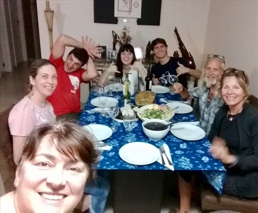 Two birthdays in one - dinner with family and friends of Adelaide and us!