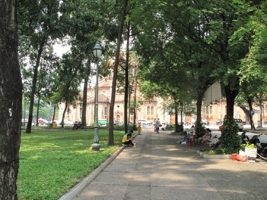 HCMC Parks Louvre in bacground