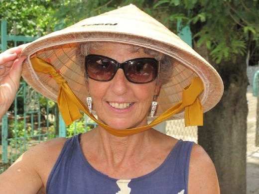 Straw hat on Delta tour