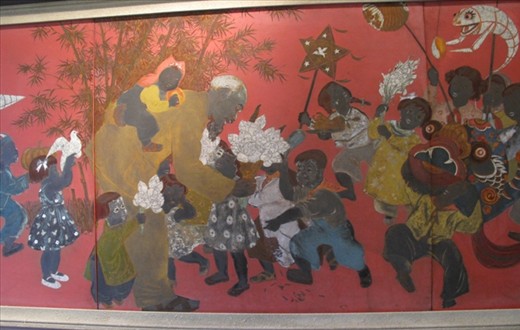 Uncle Ho, laquer work, Fine Arts Museum