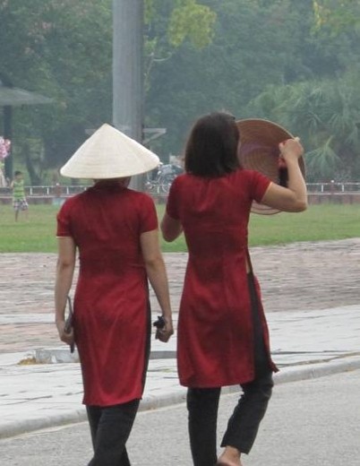 Walking inside walled city, Hue