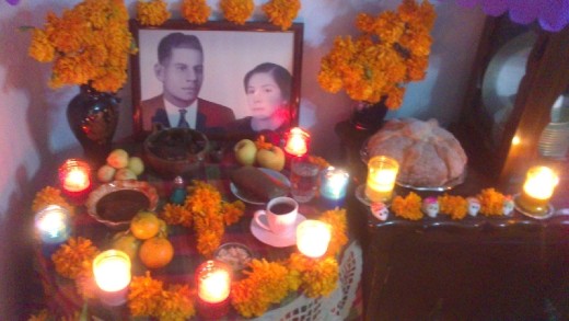 Close up: Death People's Day Altar.