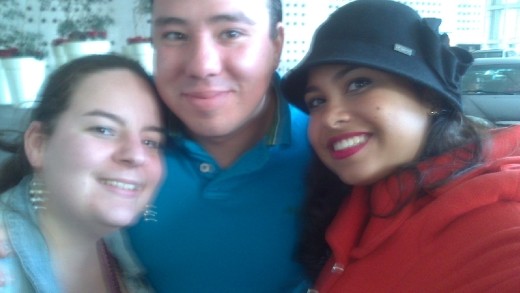 Great friends make even airports look fun. Mexico's City Airport.