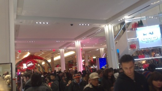 Macy's is packed this time of the year.