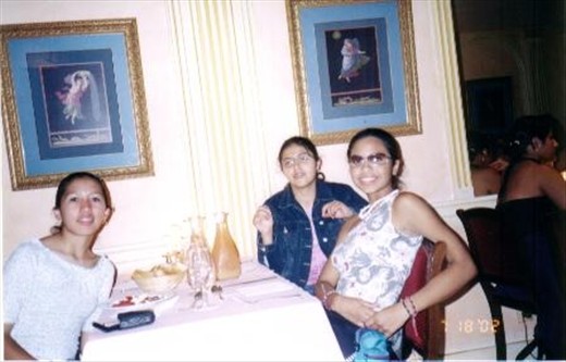 Having meal in Paris.