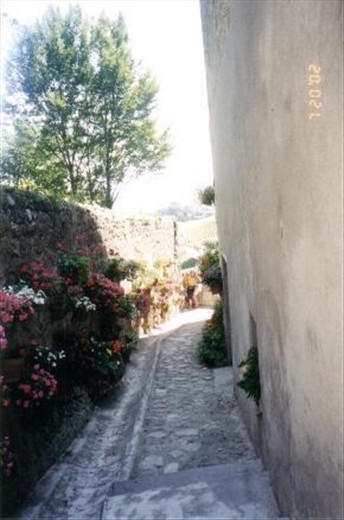 Down the alley in Saint Emillion, France.