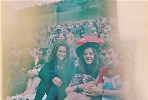 By the day people leave the camp and gather near the river listening to jazz