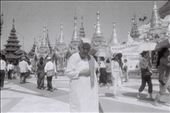 Female monks walking around the Shwedagon Pagoda were clad in pink robes.: by marielle, Views[310]