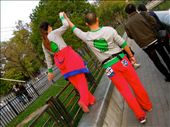 Wearing matching outfits is the latest trend among young couples in China. This couple shows off their style as they regally walk outside The Forbidden City in Beijing. : by marietornquist, Views[1598]