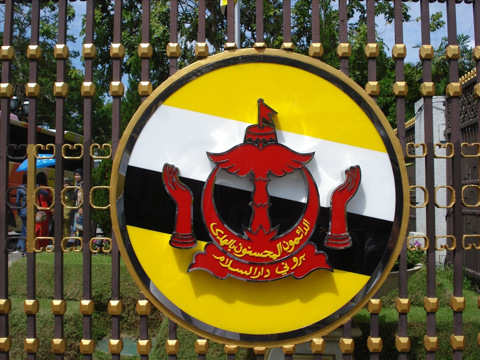 The sophisticated and elegant country symbol of Brunei greets visitors at the gate of Nurul Iman Palace which only opens to the public once a year on Lebaran day.
