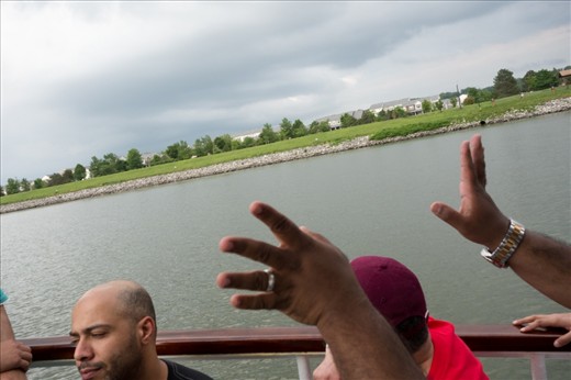 Dancing to the music