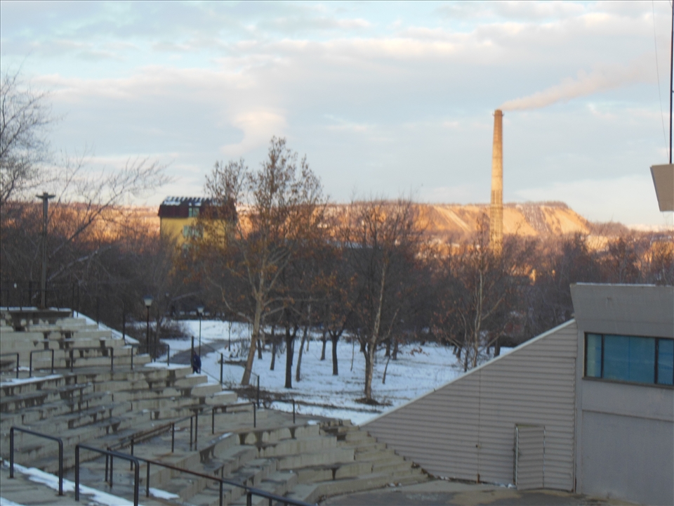 Polluted winter in the city